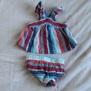 Cat & Jack  red and blue Striped set